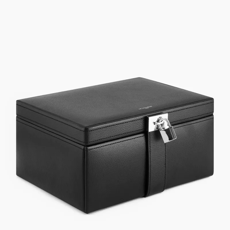 le tanneur - grande boite à bijoux en cuir le tanneur - grande boite à bijoux en cuir