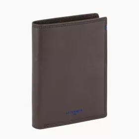Portefeuille Vertical Moyen Modèle Zippé 2 Volets Martin En Cuir Lisse De Le Tanneur