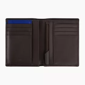 Portefeuille Vertical Moyen Modèle Zippé 2 Volets Martin En Cuir Lisse De Le Tanneur