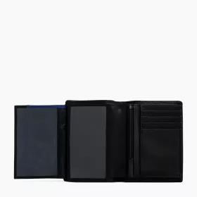 Portefeuille Vertical Moyen Modèle Zippé 2 Volets Martin En Cuir Lisse De Le Tanneur