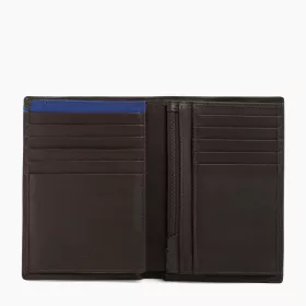 Grand Portefeuille Vertical Zippé 2 Volets Martin En Cuir Lisse De Le Tanneur