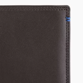 Grand Portefeuille Vertical Zippé 2 Volets Martin En Cuir Lisse De Le Tanneur
