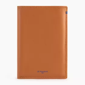 Grand Portefeuille Vertical Zippé 2 Volets Martin En Cuir Lisse De Le Tanneur
