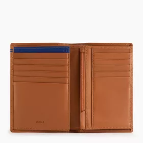 Grand Portefeuille Vertical Zippé 2 Volets Martin En Cuir Lisse De Le Tanneur