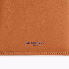 Grand Portefeuille Vertical Zippé 2 Volets Martin En Cuir Lisse De Le Tanneur