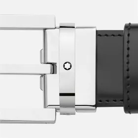 montblanc - ceinture réversible de 30 mm en cuir noir/marron