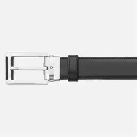 montblanc - ceinture réversible de 30 mm en cuir noir/marron