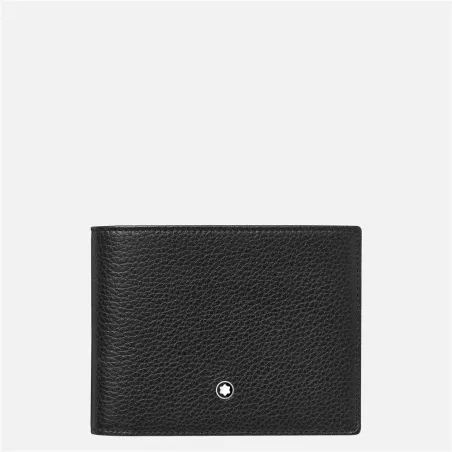 montblanc - portefeuille 11cc à poche ajourée meisterstück soft grain