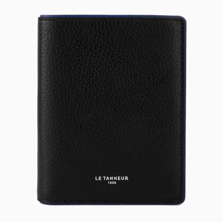 Portefeuille Vertical Poche Monnaie Zippée Augustin En Cuir Grainé De Le Tanneur