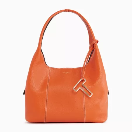 Le Tanneur - sac porté épaule moyen modèle juliette en cuir grainé