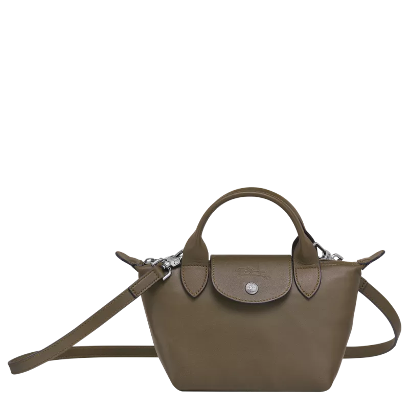 longchamp - sac porté main le pliage cuir longchamp - sac porté main le pliage cuir