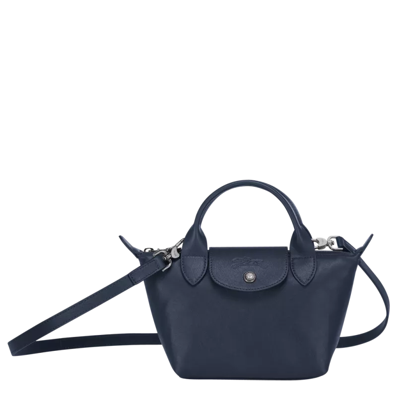 longchamp - sac porté main le pliage cuir longchamp - sac porté main le pliage cuir