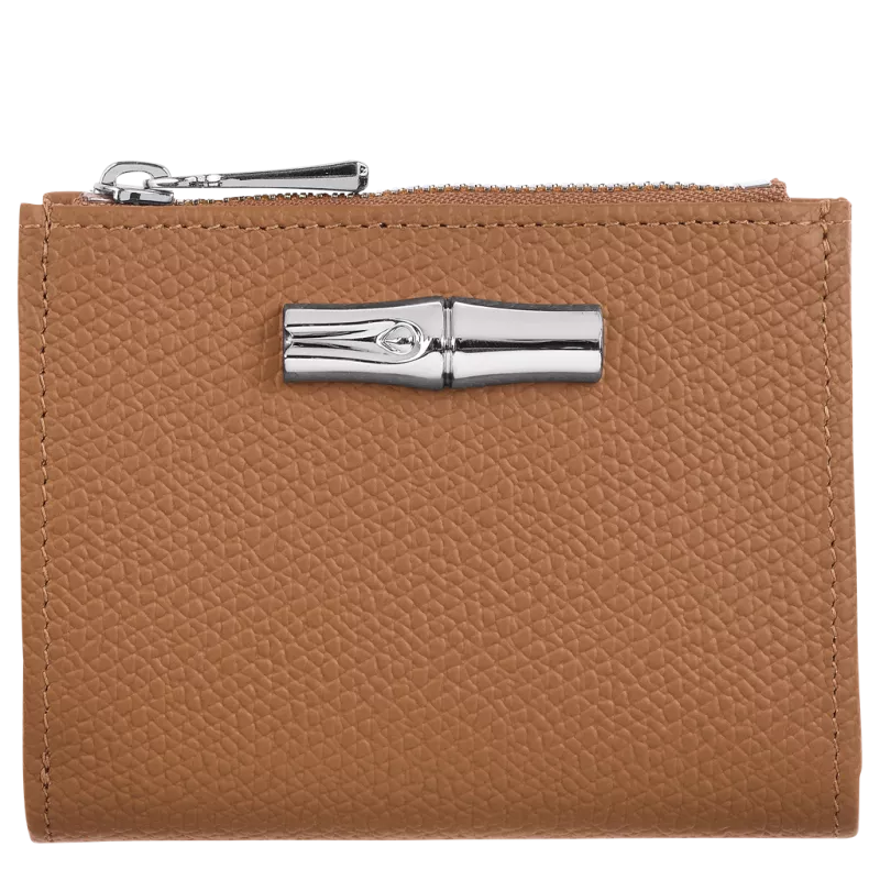 longchamp - portefeuille compact roseau longchamp - portefeuille compact roseau