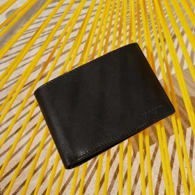 Portefeuille Horizontal Moyen Modèle 2 Volets Gary En Cuir Huilé De Le Tanneur