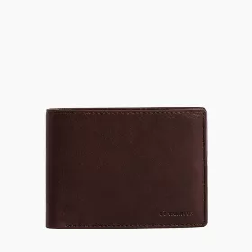 Portefeuille Horizontal Moyen Modèle 2 Volets Gary En Cuir Huilé De Le Tanneur