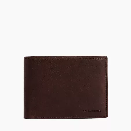 Portefeuille Horizontal Moyen Modèle 2 Volets Gary En Cuir Huilé De Le Tanneur