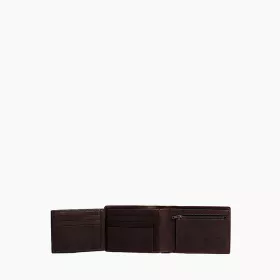 Portefeuille Horizontal Moyen Modèle 2 Volets Gary En Cuir Huilé De Le Tanneur