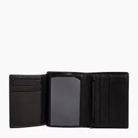 Portefeuille Vertical Zippé 2 Volets Gary En Cuir Huilé De Le Tanneur