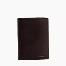 Portefeuille Vertical Zippé 2 Volets Gary En Cuir Huilé De Le Tanneur