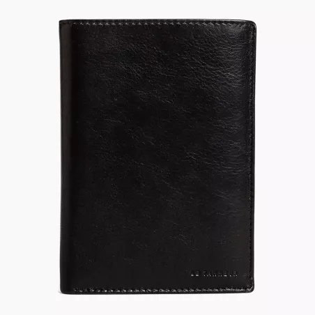 Grand Portefeuille Vertical Zippé 2 Volets Gary En Cuir Huilé De Le Tanneur