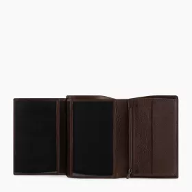 Grand Portefeuille Vertical Zippé 2 Volets Gary En Cuir Huilé De Le Tanneur