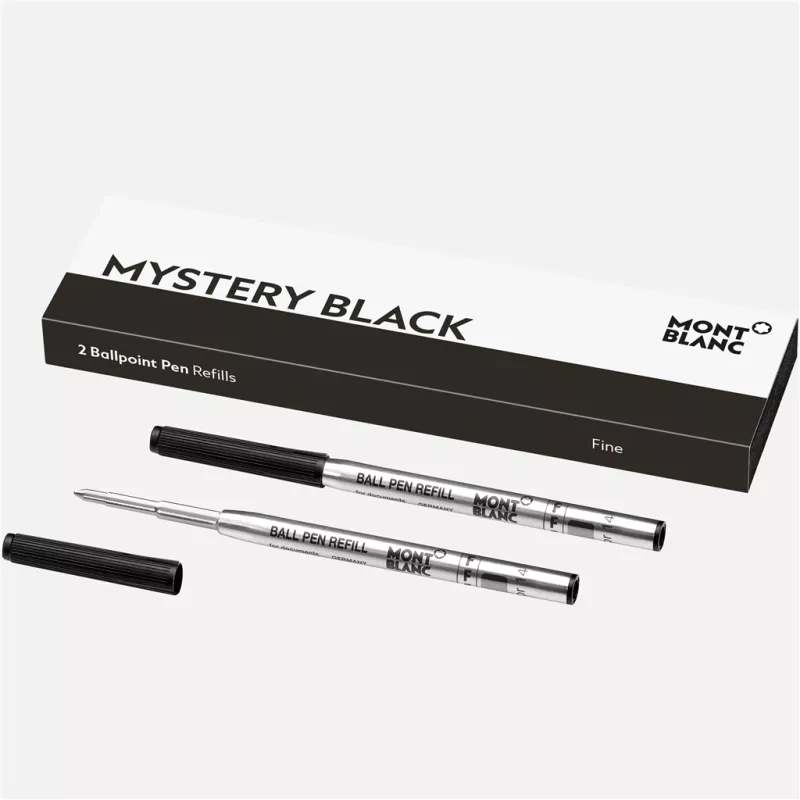 montblanc - 2 recharges de stylo bille (f) mystery black
