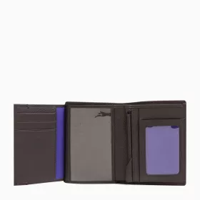 Portefeuille Moyen Modèle Zippé 2 Volets Charles En Cuir Grainé De Le Tanneur