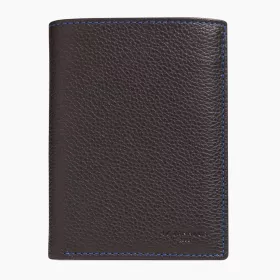 Portefeuille Moyen Modèle Zippé 2 Volets Charles En Cuir Grainé De Le Tanneur