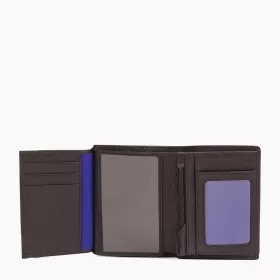 Portefeuille Moyen Modèle Zippé 2 Volets Charles En Cuir Grainé De Le Tanneur