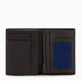 Portefeuille Moyen Modèle Zippé 2 Volets Charles En Cuir Grainé De Le Tanneur