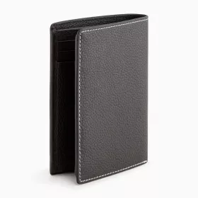 Portefeuille Moyen Modèle Zippé 2 Volets Charles En Cuir Grainé De Le Tanneur