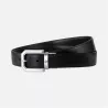 montblanc - ceinture réversible de 30 mm en cuir noir/marron