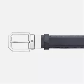 montblanc - ceinture réversible de 30 mm en cuir noir/marron