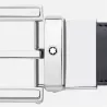 montblanc - ceinture réversible de 30 mm en cuir noir/marron