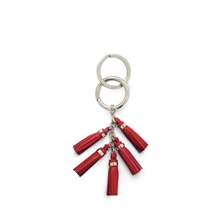 lancel - porte-clés mini pompons cuir pompon