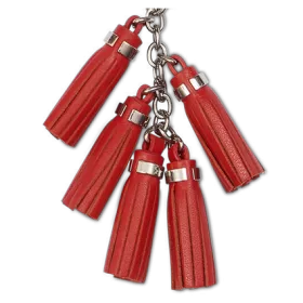 lancel - porte-clés mini pompons cuir pompon