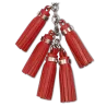 lancel - porte-clés mini pompons cuir pompon