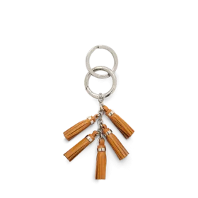 lancel - porte-clés mini pompons cuir pompon