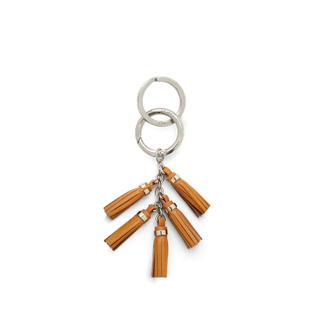 lancel - porte-clés mini pompons cuir pompon