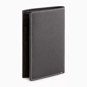 Grand Portefeuille Vertical Zippé 2 Volets Charles En Cuir Grainé De Le Tanneur