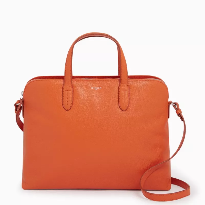 Porte-documents Le Tanneur XXL Avec Pochette - Cuir Noir - Occasion