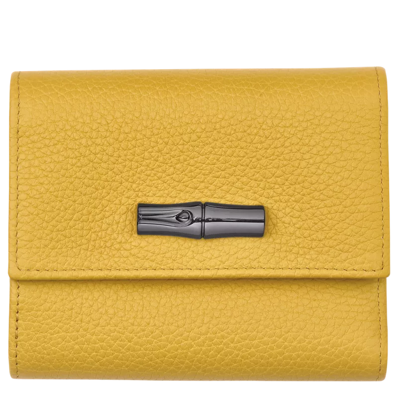 longchamp - portefeuille compact roseau essential longchamp - portefeuille compact roseau essential
