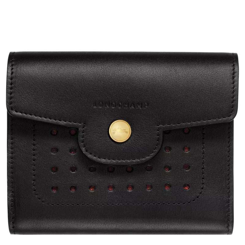 longchamp - portefeuille compact mademoiselle longchamp longchamp - portefeuille compact mademoiselle longchamp