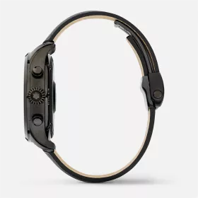 montblanc summit 2 acier inoxydable noir et cuir