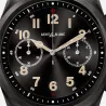 montblanc summit 2 acier inoxydable noir et cuir
