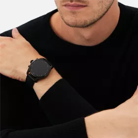 montblanc summit 2 acier inoxydable noir et cuir