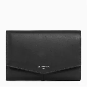 le tanneur - grand portefeuille zippé charlotte en cuir lisse