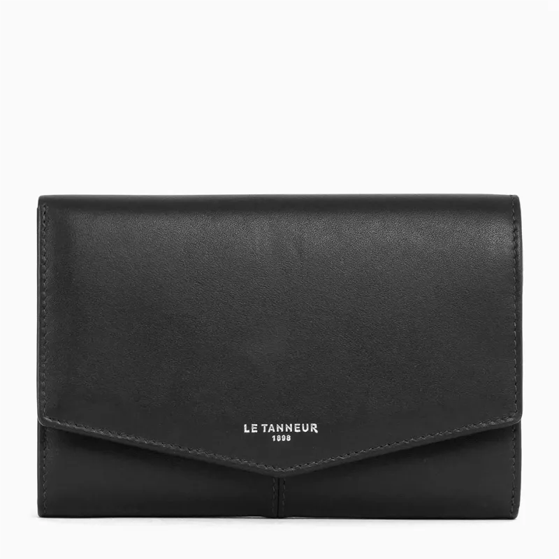 le tanneur - grand portefeuille zippé charlotte en cuir lisse le tanneur - grand portefeuille zippé charlotte en cuir lisse