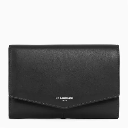 le tanneur - grand portefeuille zippé charlotte en cuir lisse