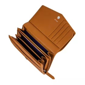 le tanneur - grand portefeuille zippé charlotte en cuir lisse